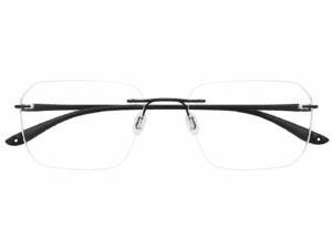 Frameless Matt Black Reading Glasses