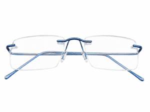 Frameless Blue Rectangle Computer Glasses