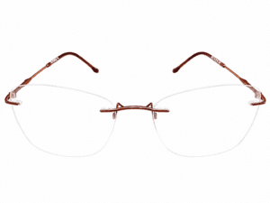 Frameless Maroon Rectangle Computer Glasses